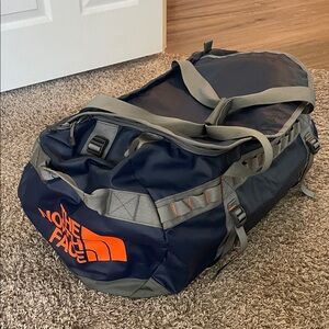 The North Face Navy and Gray Duffel Bag